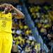 Michigan sophomore Trey Burke reacts to his team not grabbing a rebound during the game against Michigan State on Sunday, Mar. 3. Daniel Brenner I AnnArbor.com
